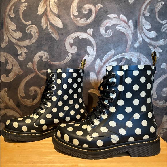 Polka Dot Doc Martin Rain Boots size 6.5 - Picture 3 of 6